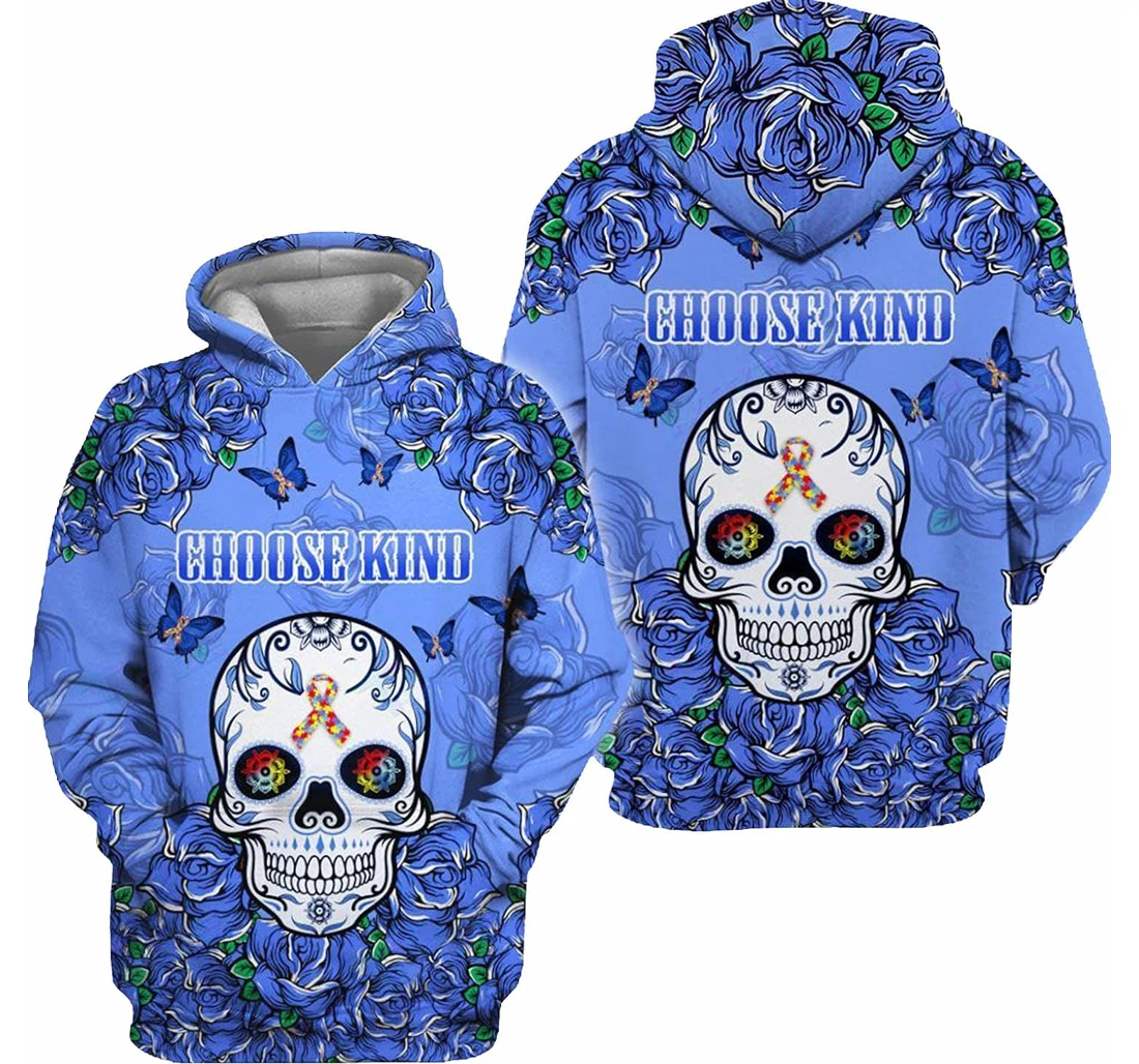 Personalized Autism Awareness Warrior Mom Life I Wear Red My Son Because His Dight Is My Fight Hawaiian - 3D Printed Pullover Hoodie