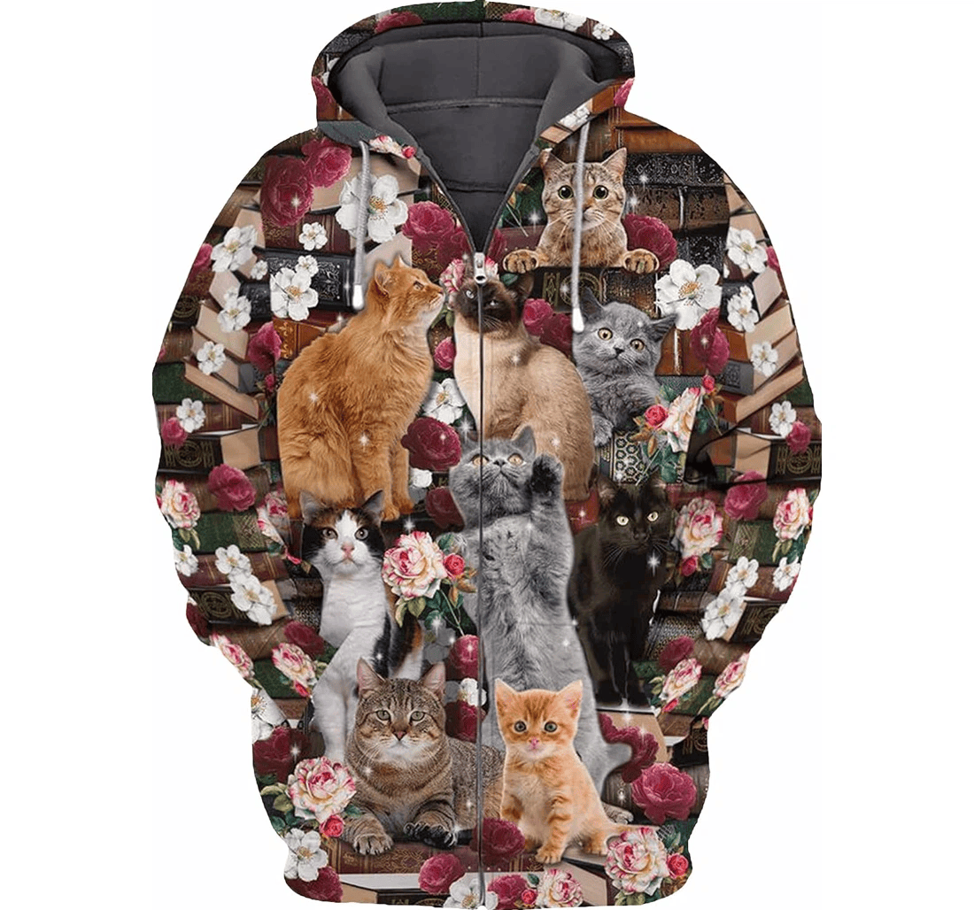 Personalized Cat Book I Want To Find You I Will Choose You Hawaiian - 3D Printed Pullover Hoodie