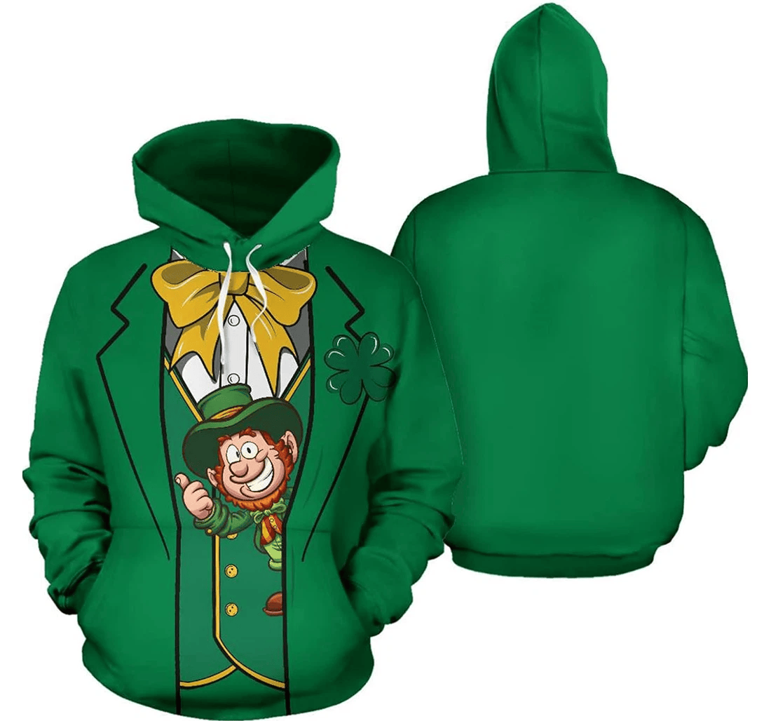 Personalized Irishman Leprechaun Supprise Hawaiian - 3D Printed Pullover Hoodie