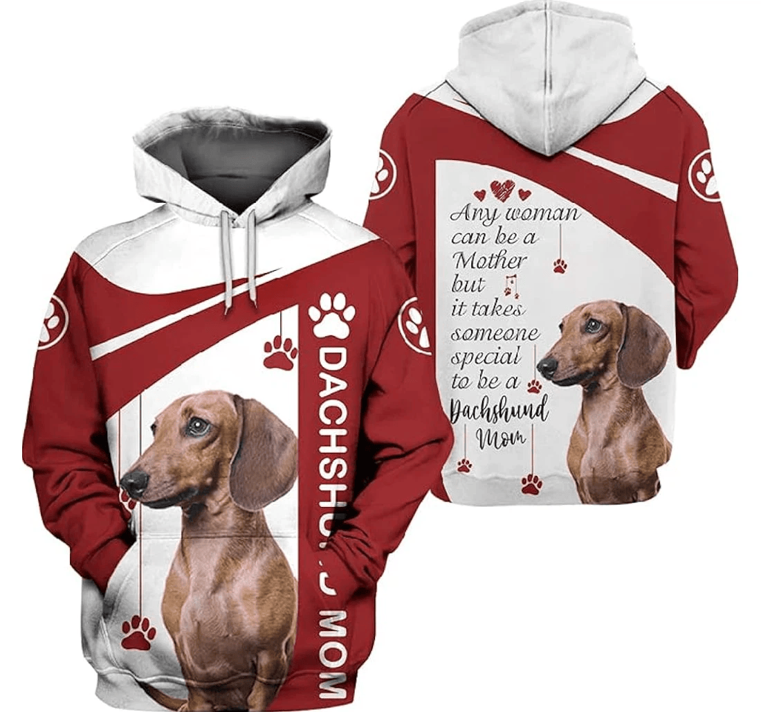 Personalized Dachshund Dog My Special Dachshund Mom Hawaiian - 3D Printed Pullover Hoodie