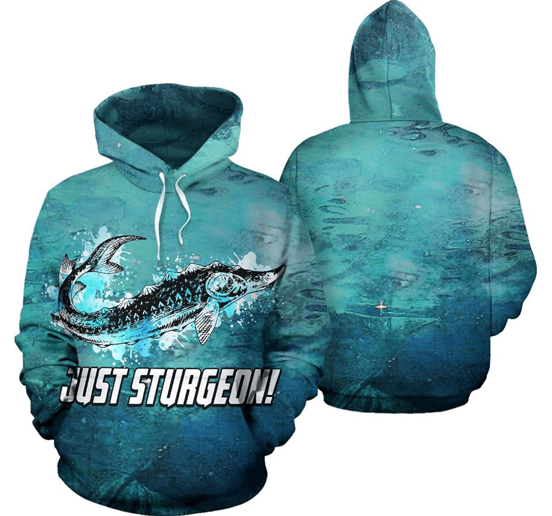 Personalized Fishing Just Sturgeon Be Trong Hawaiian - 3D Printed Pullover Hoodie