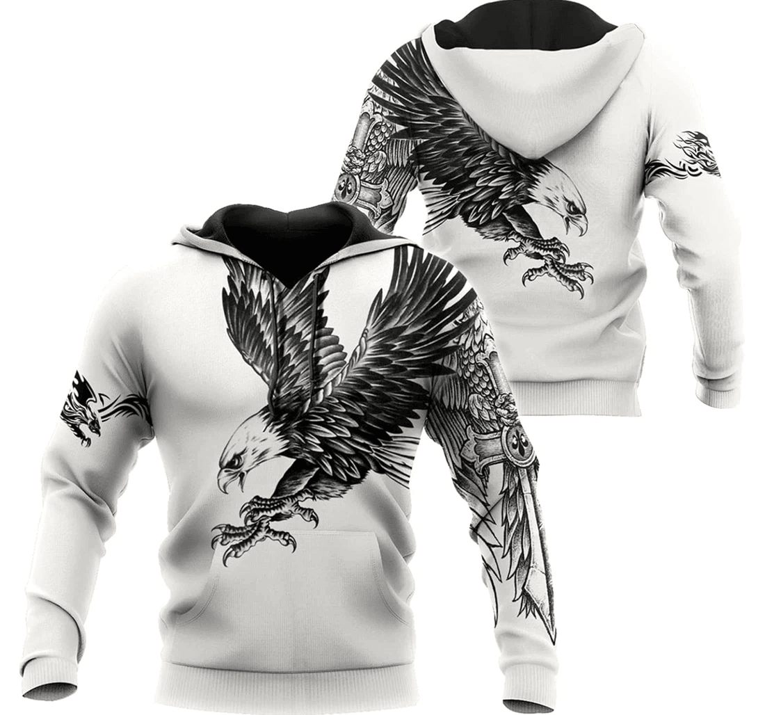 Personalized Eagle Tatoo The ​the Myth The Legend Hawaiian - 3D Printed Pullover Hoodie
