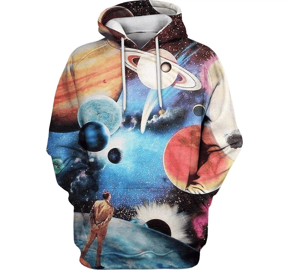 Personalized Gearhumans Spaceman Thinking About Universe Hawaiian - 3D Printed Pullover Hoodie