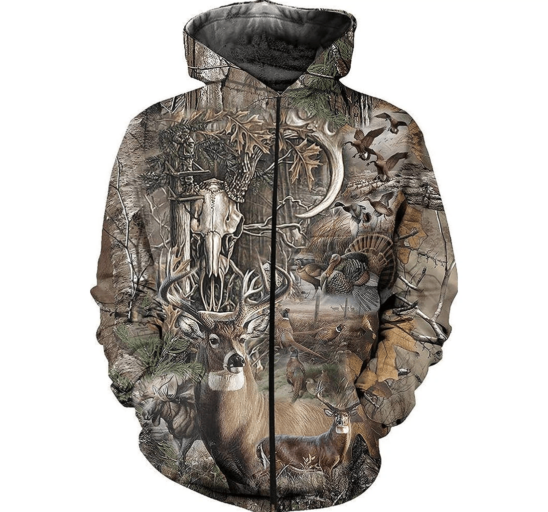 Personalized Camo Hunting Art - 3D Printed Pullover Hoodie