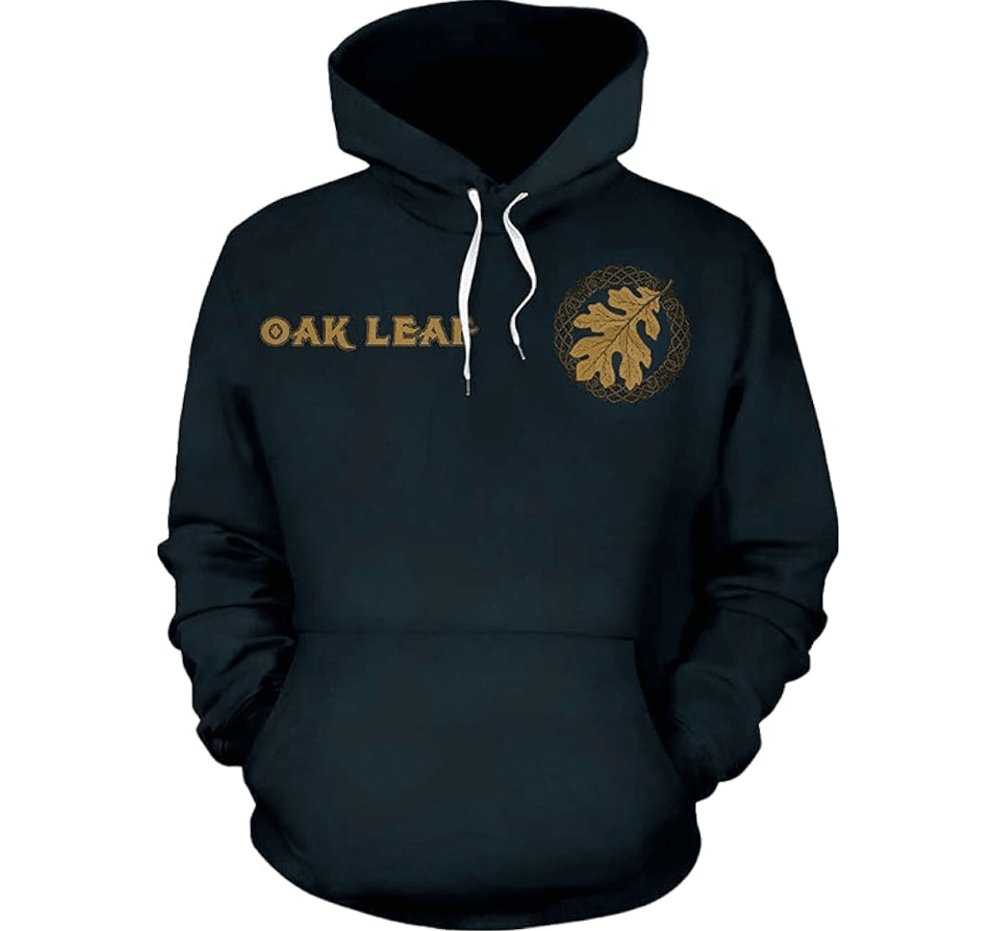 Personalized Oak Leaf Viking Gold Ancient Symbol Hawaiian - 3D Printed Pullover Hoodie