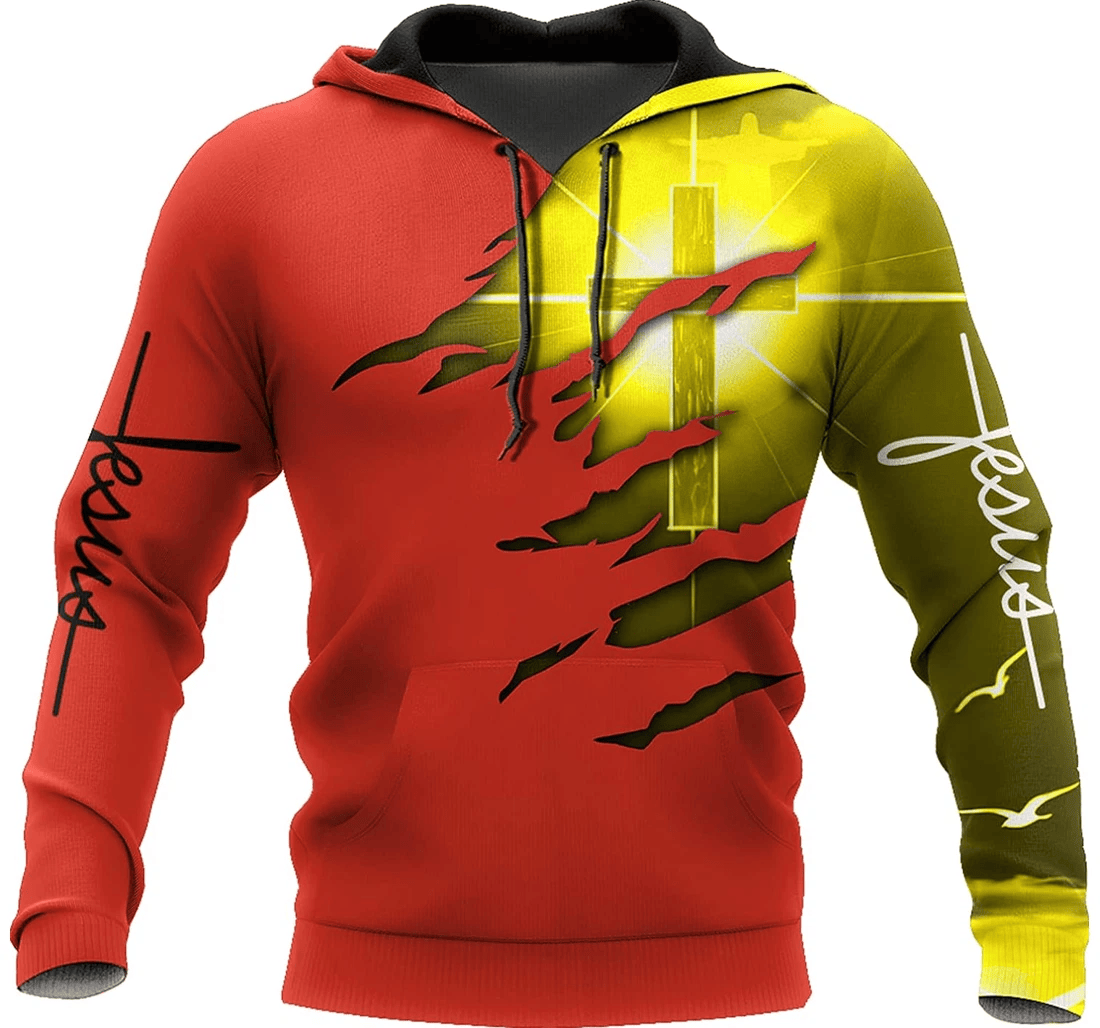 Personalized Jesus Premium Christian Blessed By God Spoiled Hawaiian - 3D Printed Pullover Hoodie
