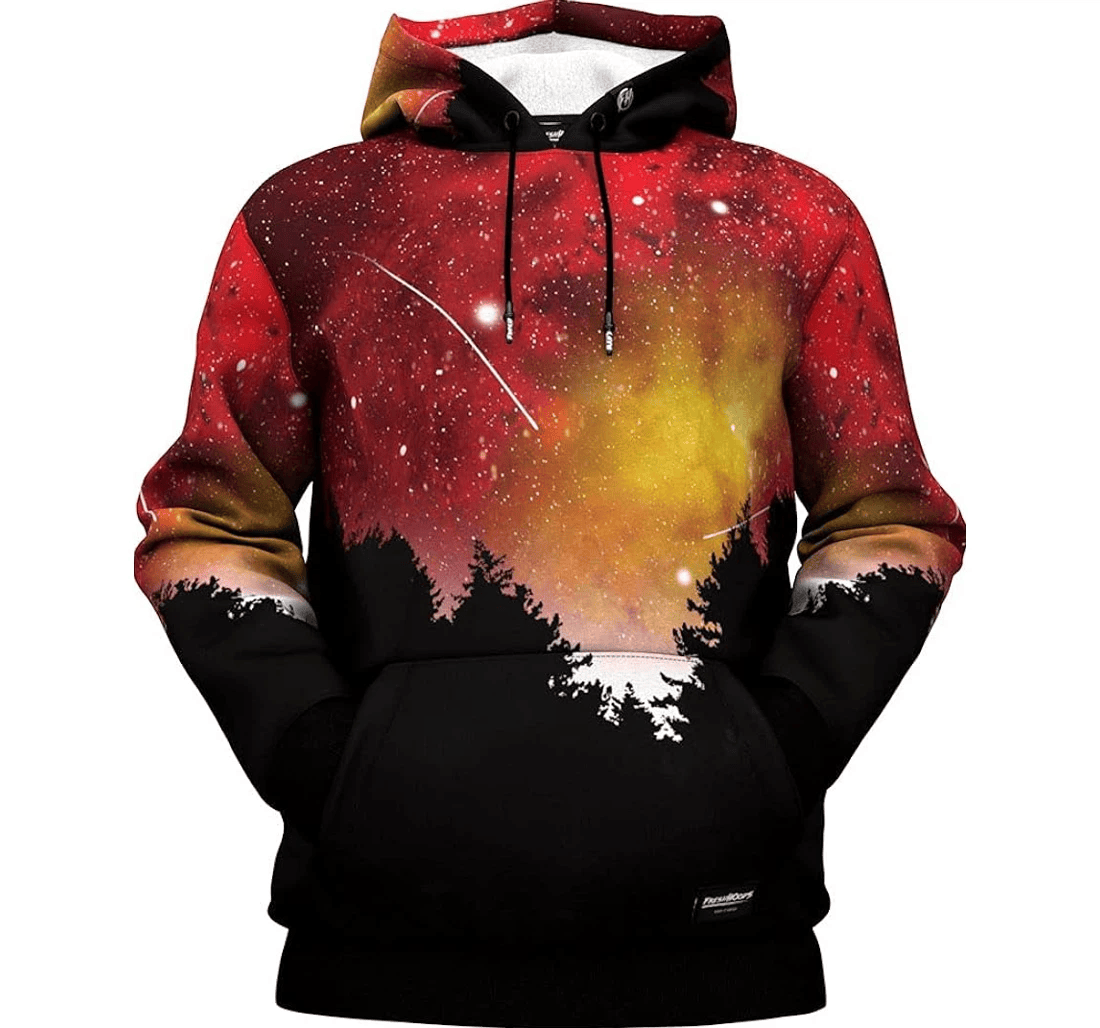 Personalized Forests Red Sky Night Hawaiian - 3D Printed Pullover Hoodie