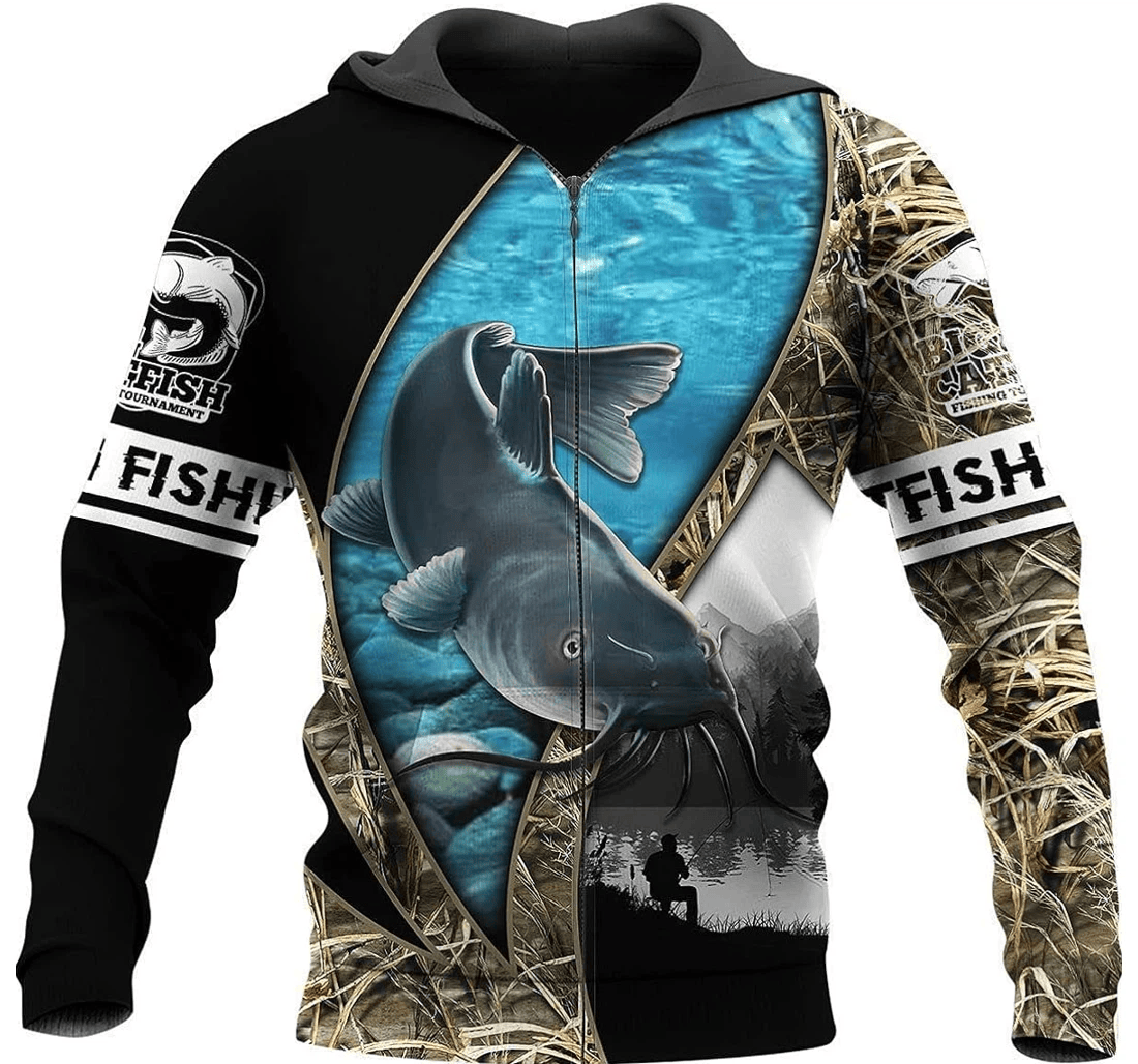 Personalized Catfish Fishing Fishing - 3D Printed Pullover Hoodie