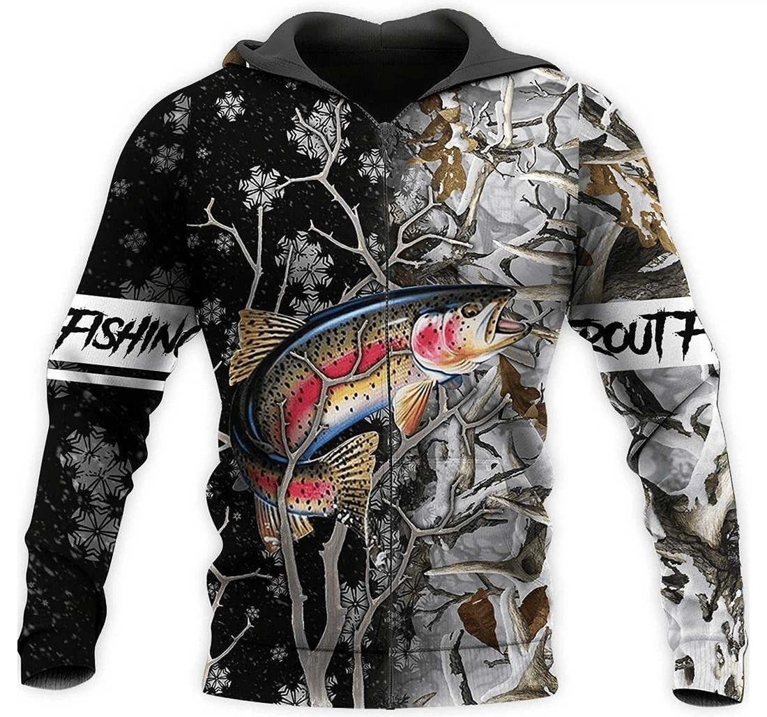 Personalized Love Trout Fishing - 3D Printed Pullover Hoodie