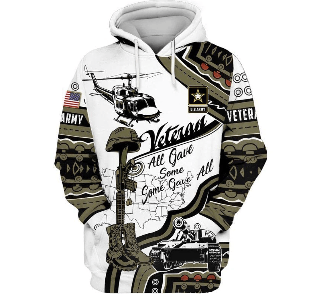 Personalized Us Army Veteran - 3D Printed Pullover Hoodie