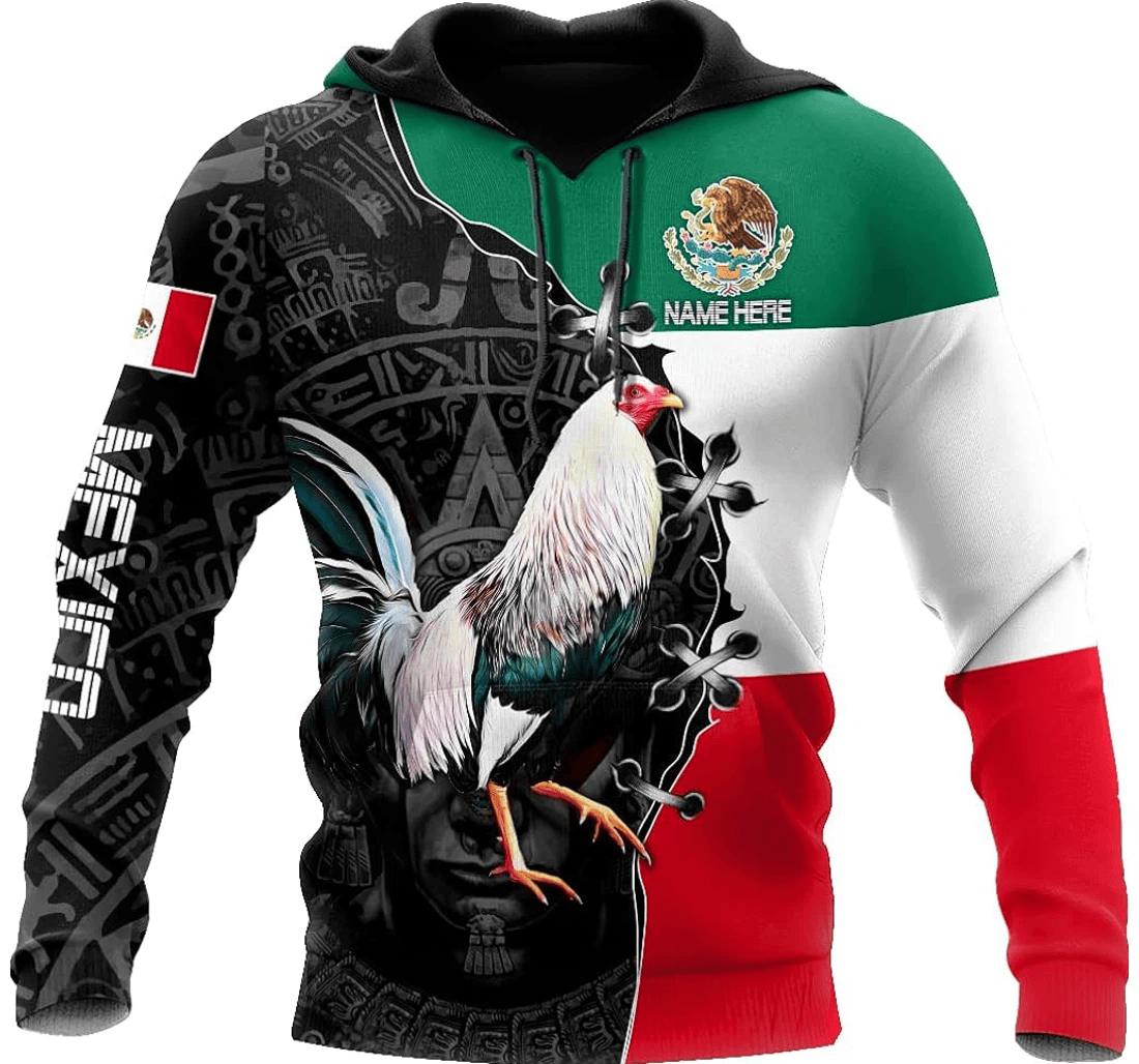 Personalized Mexican Rooster T - 3D Printed Pullover Hoodie