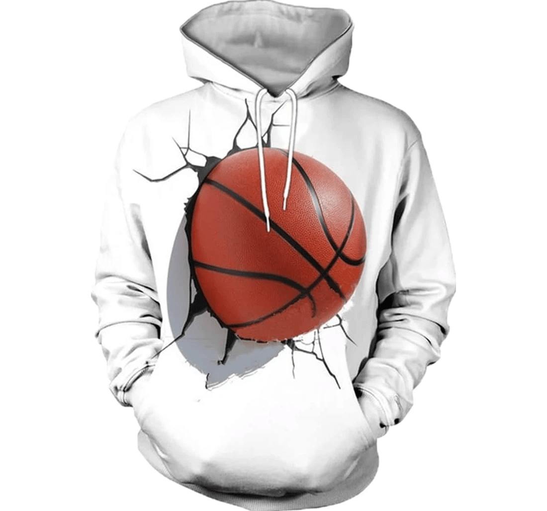 Personalized Basketball Sport Lover With Big Pockets Series - 3D Printed Pullover Hoodie