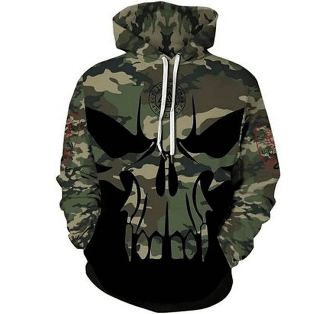 Personalized Viking Camo Valknut Totem Father Day - 3D Printed Pullover Hoodie