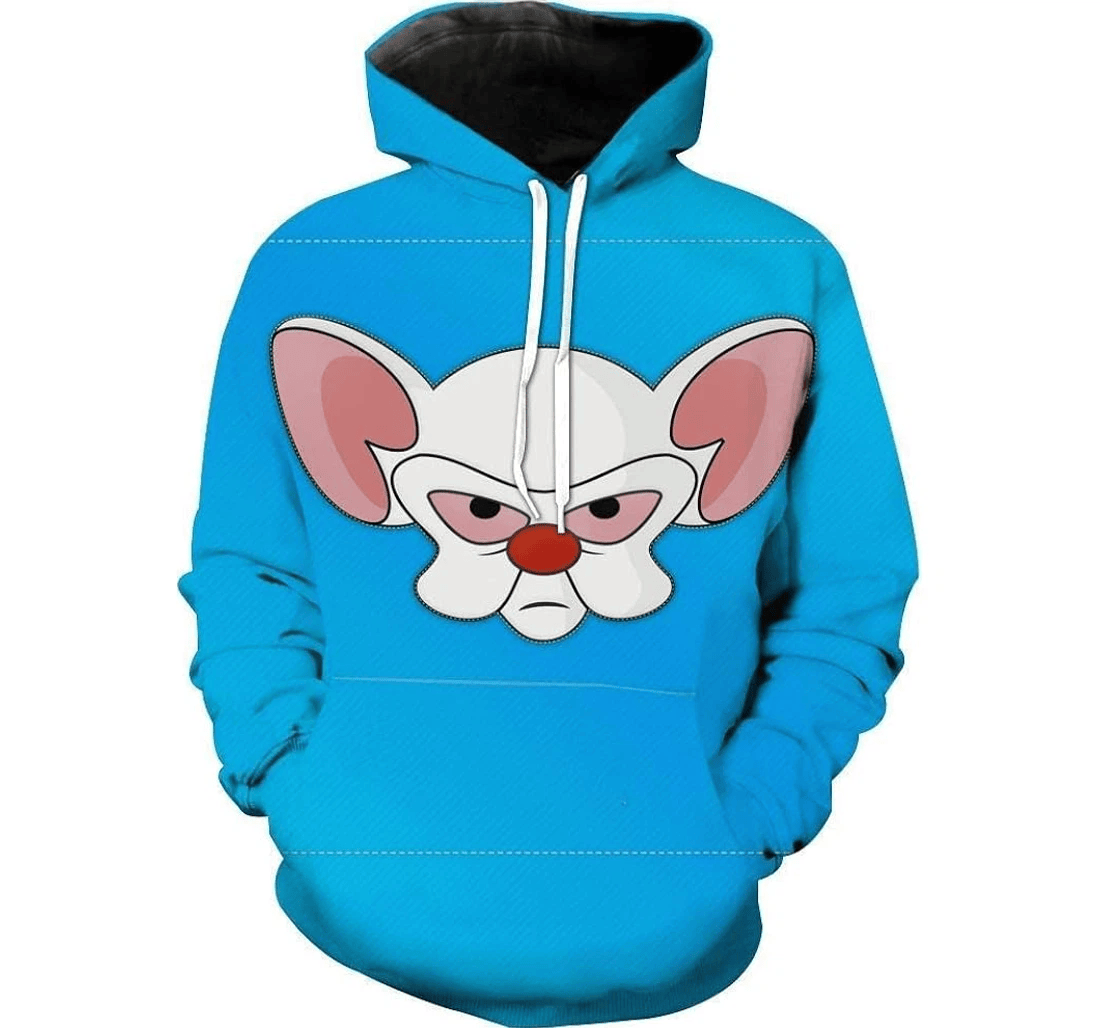 Personalized Pinky The Brain Brain Father Day - 3D Printed Pullover Hoodie