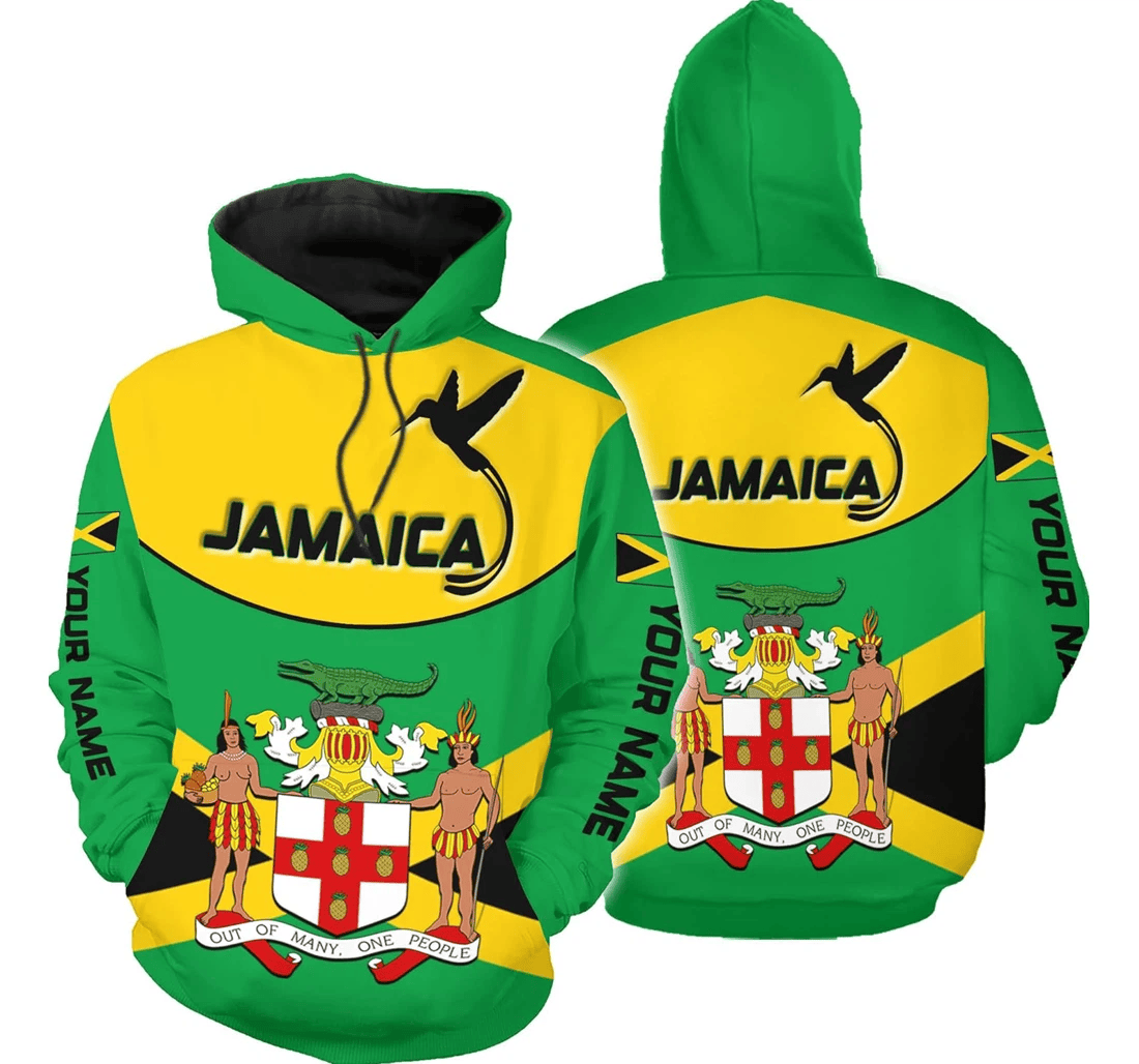 Personalized Leprints Personalized Jamaica Camisa Jamaica Jamaica Sweaters Jamaican Pride - 3D Printed Pullover Hoodie