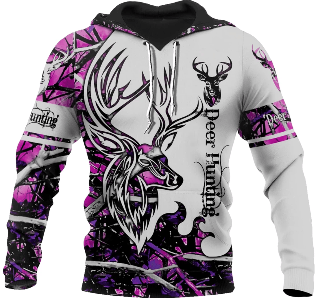 Personalized Deer Hunting Birthday Hunting - 3D Printed Pullover Hoodie