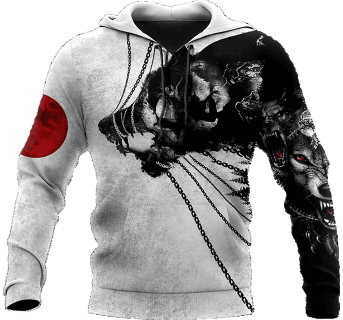 Personalized Wolf Tattoo Animal Harajuku - 3D Printed Pullover Hoodie