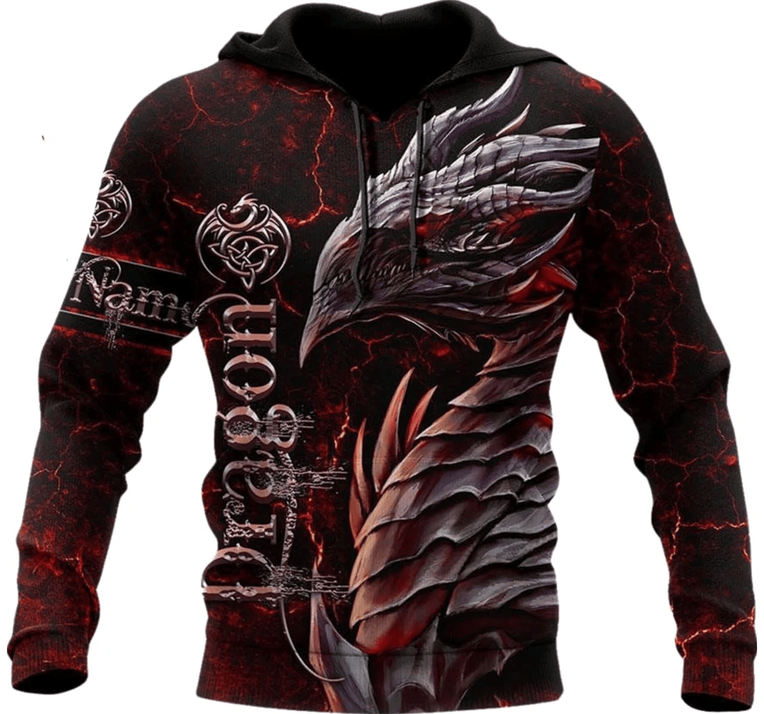 Personalized Dragon Lovers Birthday Series - 3D Printed Pullover Hoodie