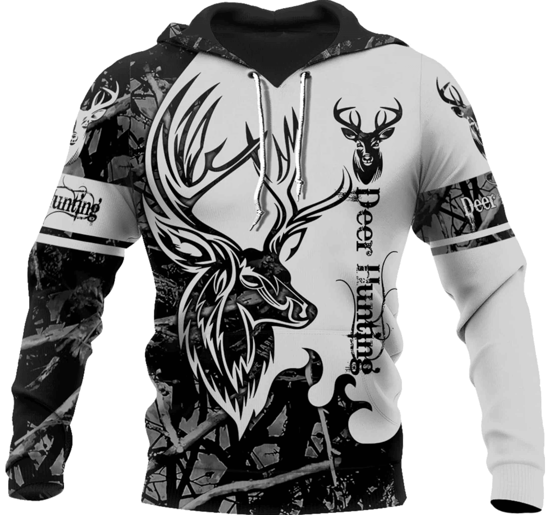 Personalized Deer Hunting Birthday Hunting - 3D Printed Pullover Hoodie