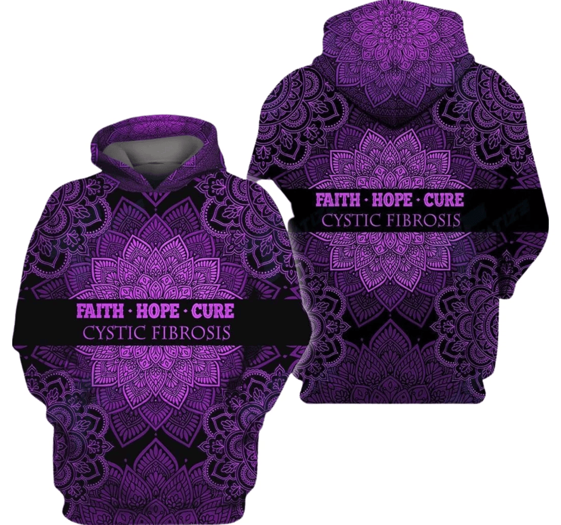 Personalized Purple Cystic Fibrosis Birthday Seri - 3D Printed Pullover Hoodie