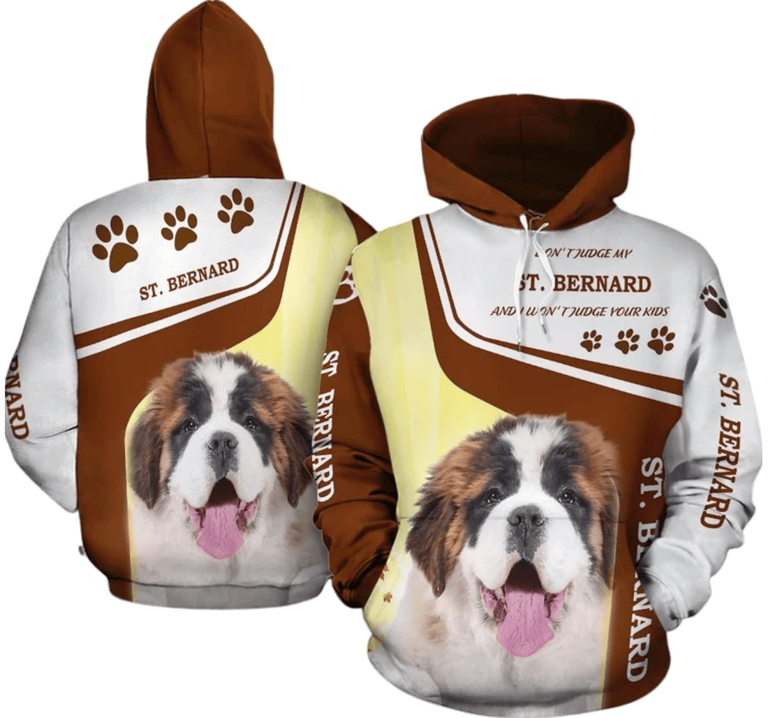 Personalized Amazing Brown Bernard Birthday - 3D Printed Pullover Hoodie