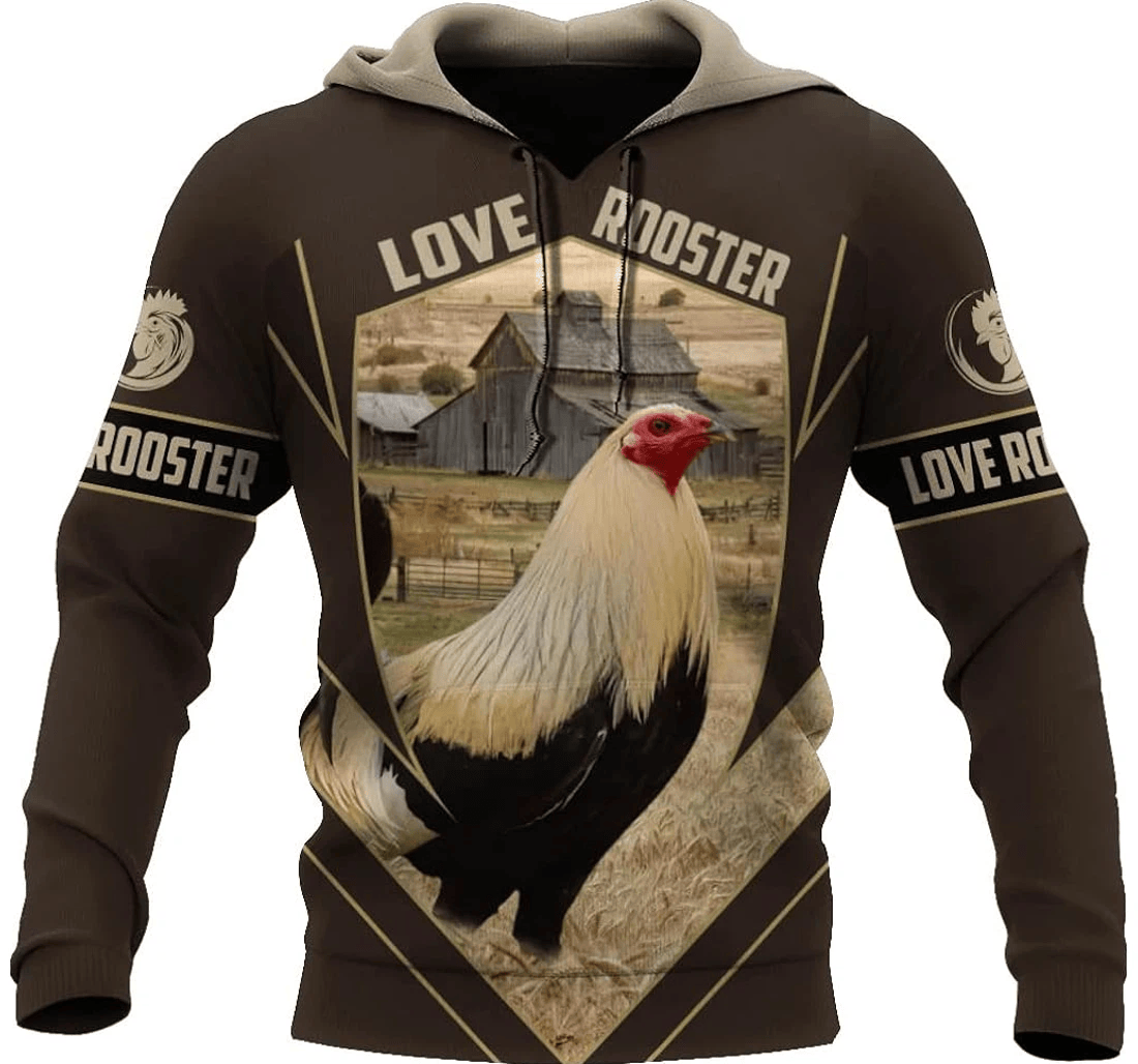 Personalized Rooster Rooster Lovers Us Family - 3D Printed Pullover Hoodie