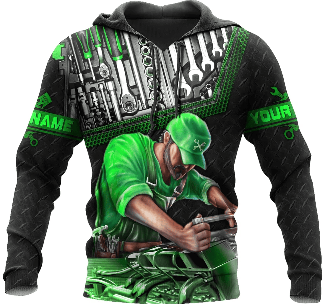 Personalized Mechanic Birthday Series - 3D Printed Pullover Hoodie