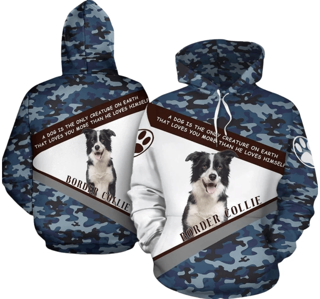 Personalized Border Collie Lovers Birthday Pets - 3D Printed Pullover Hoodie