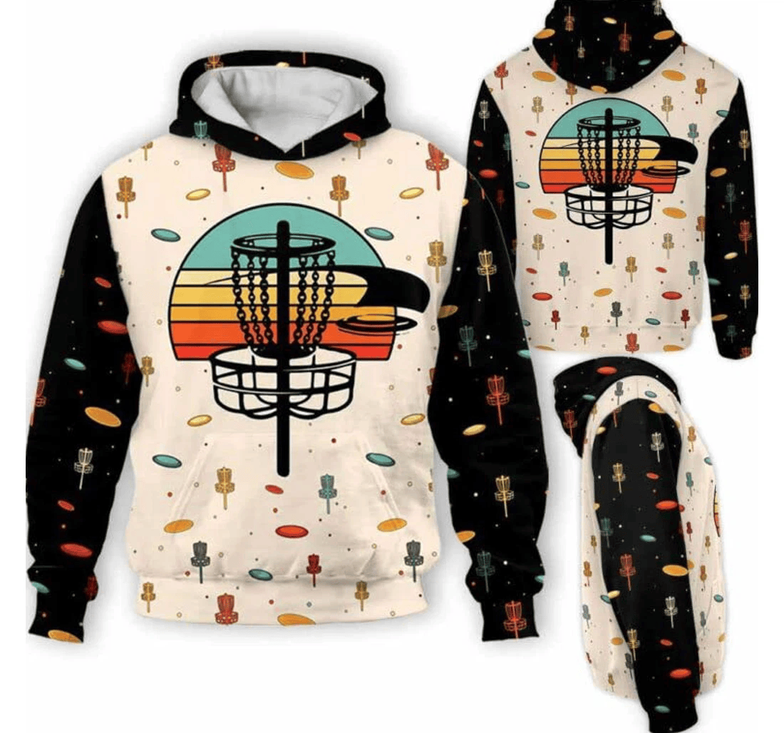 Personalized Disc Golf Retro Pattern Farmer To - 3D Printed Pullover Hoodie