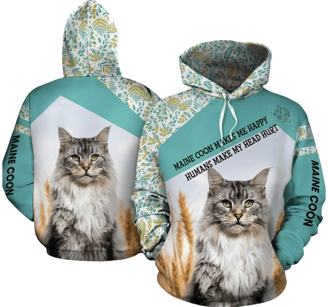 Personalized Cute Pets Birthday Pet Lovers - 3D Printed Pullover Hoodie