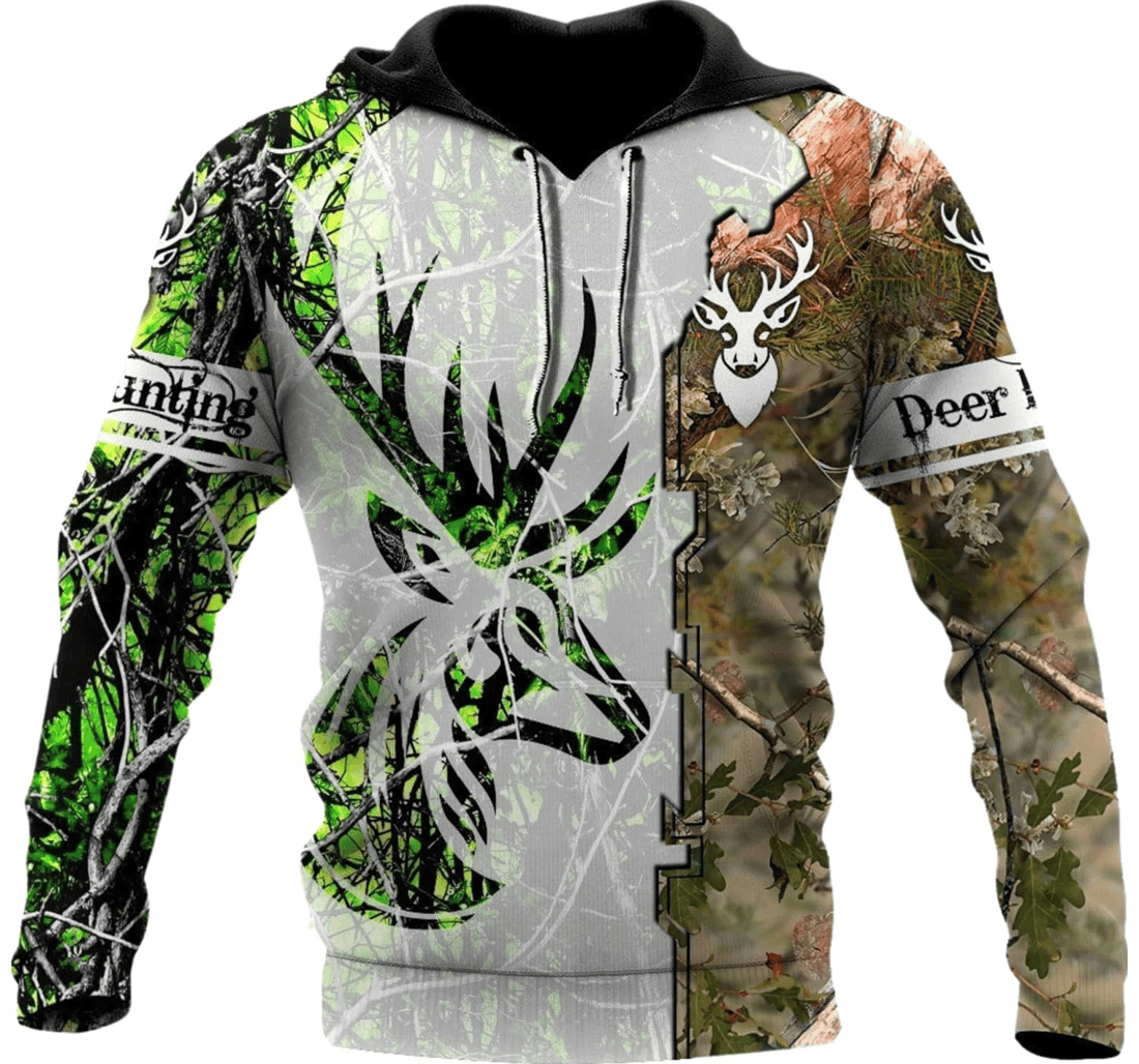 Personalized Deer Hunting Birthday Hunting - 3D Printed Pullover Hoodie