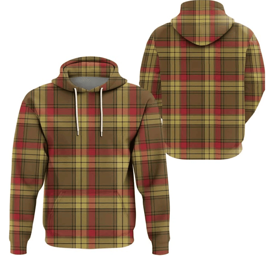 Personalized Vintage Brown Plaid Tartan Plaid To - 3D Printed Pullover Hoodie