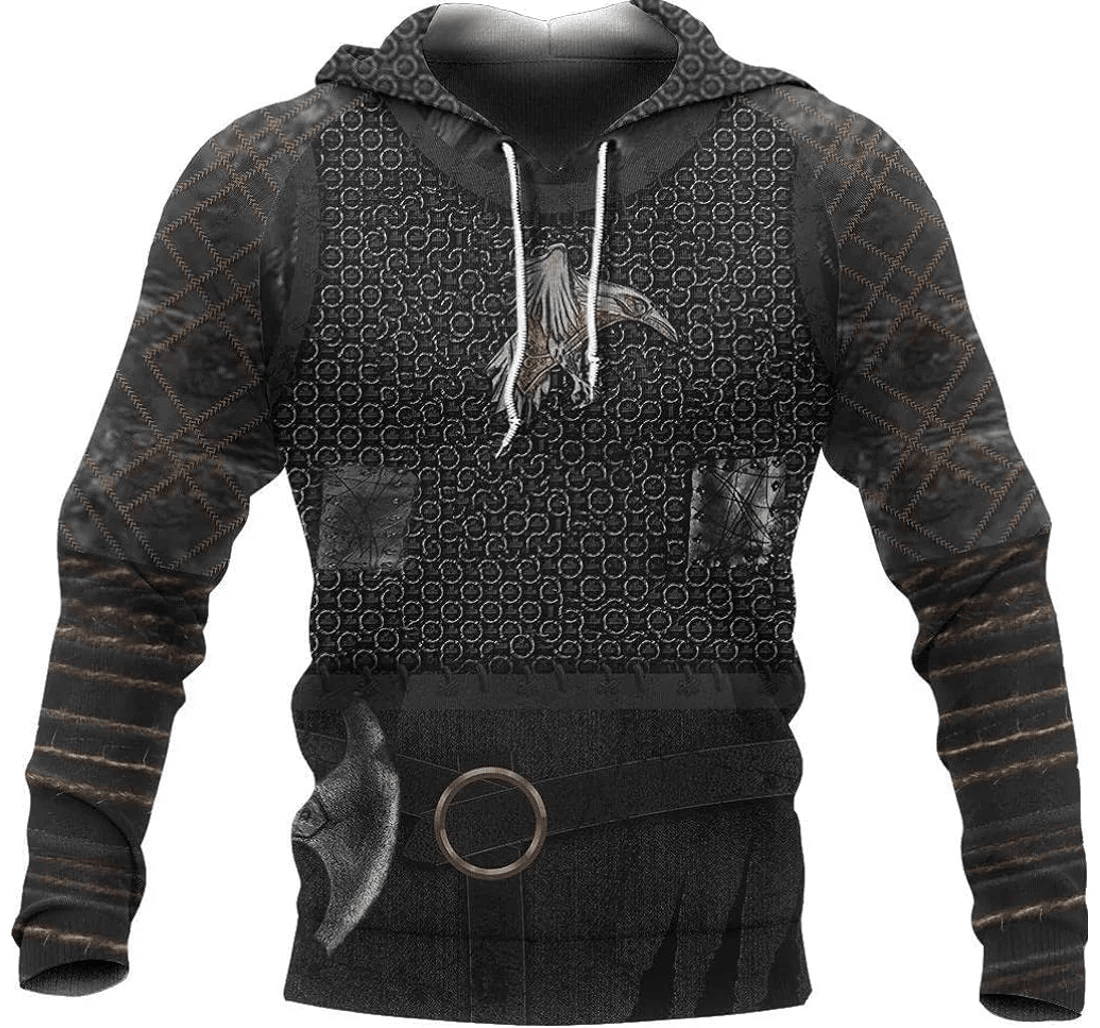 Personalized Vikings New Raven Armour Viking Tattoo Pattern Odin Asgard Totem Tops - 3D Printed Pullover Hoodie