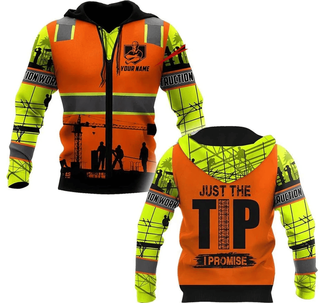 Personalized Construction Worker Safety Family - 3D Printed Pullover Hoodie