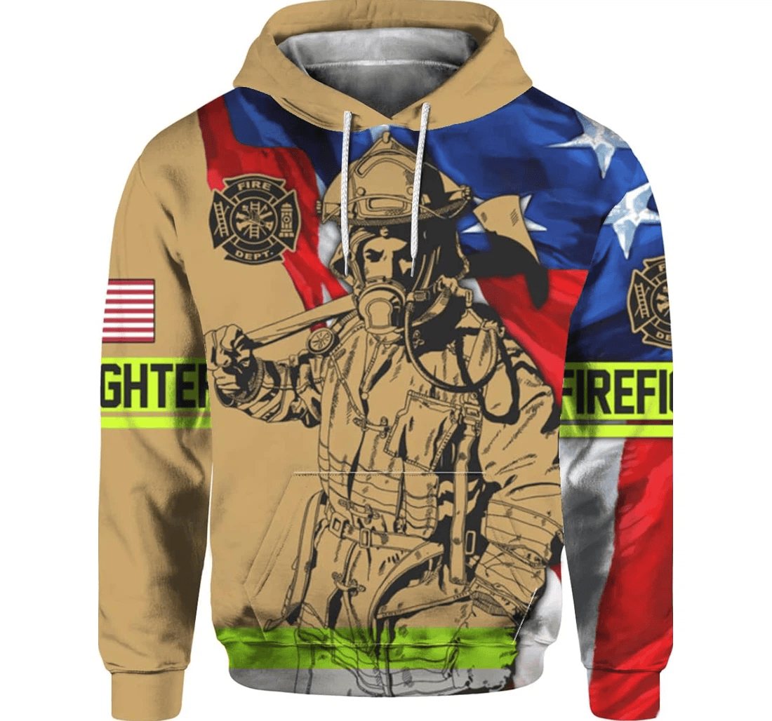 Personalized Never Forget Firefighter Fireman Firefighter - 3D Printed Pullover Hoodie