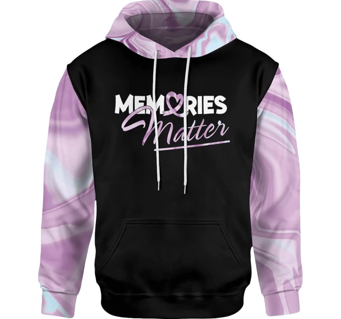 Personalized Memory Matter The Value Of A Moment Alzheimers Awareness Womens Perfect In Winter - 3D Printed Pullover Hoodie