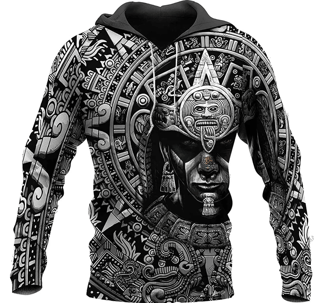 Personalized Vikings Aztec Warrior Mexican Design - 3D Printed Pullover Hoodie