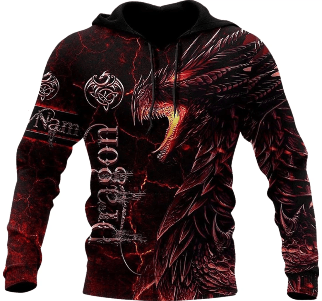 Personalized Dragon Lovers Birthday Series - 3D Printed Pullover Hoodie