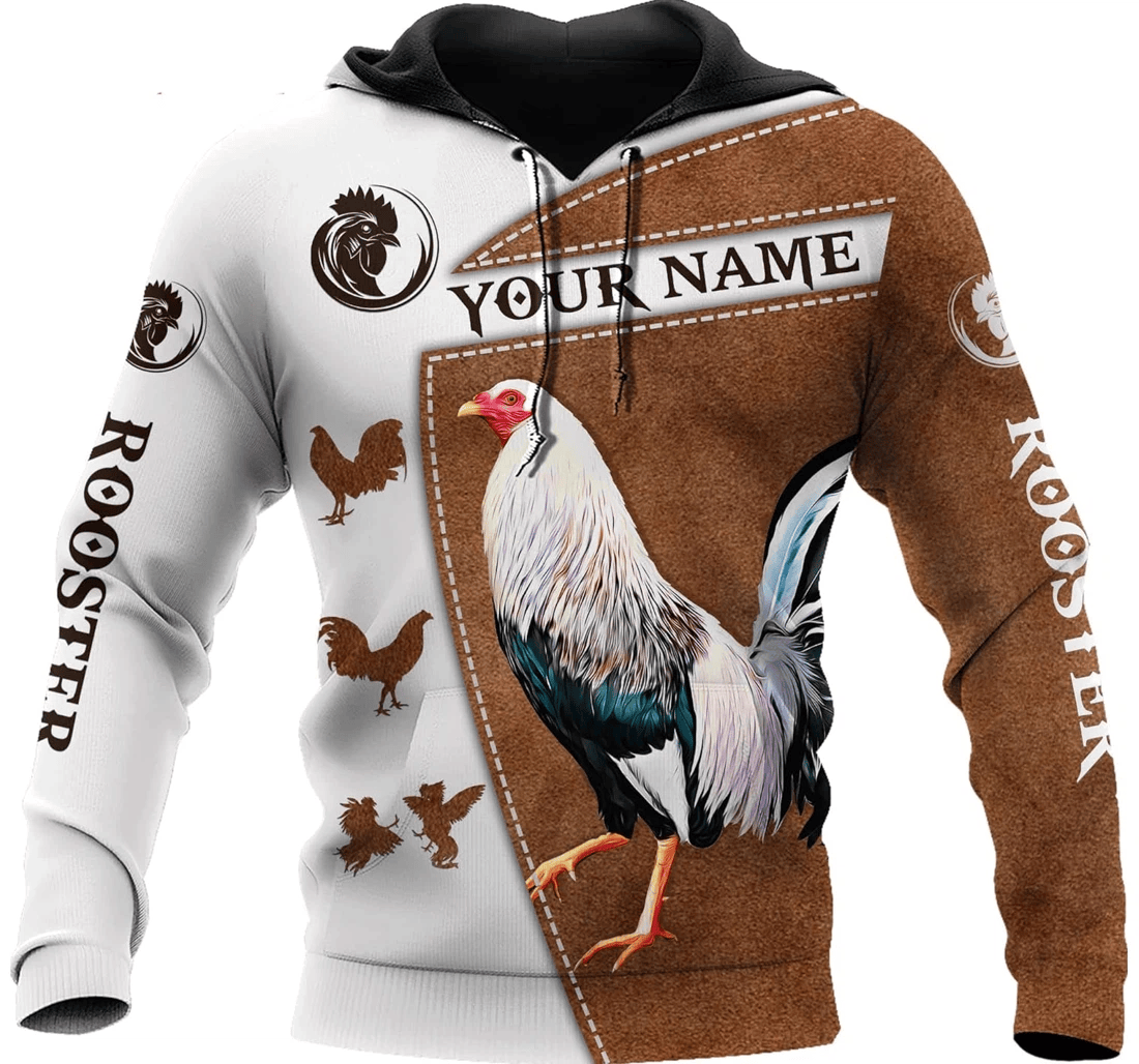 Personalized Name Rooster T - 3D Printed Pullover Hoodie