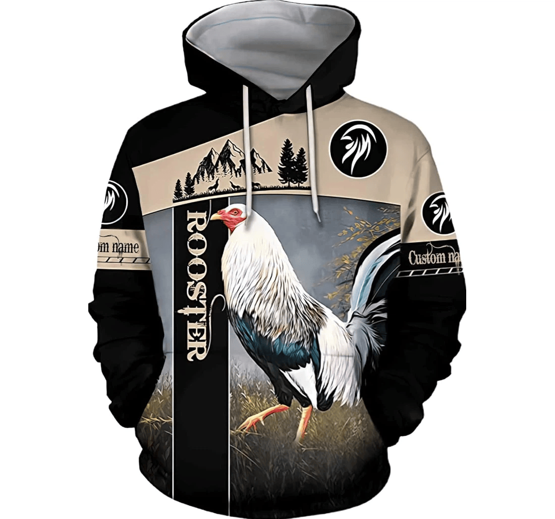 Personalized Rooster T - 3D Printed Pullover Hoodie