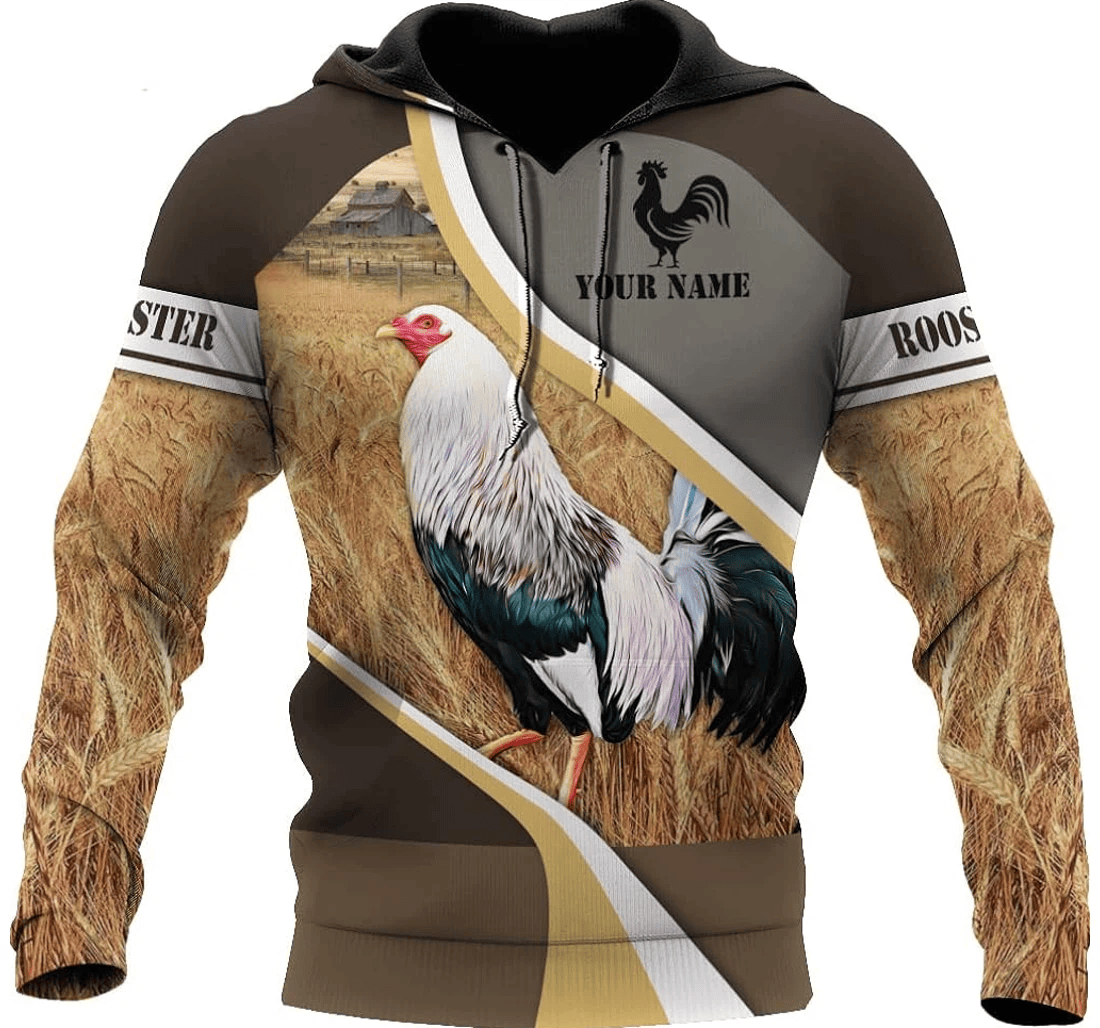 Personalized Rooster T - 3D Printed Pullover Hoodie