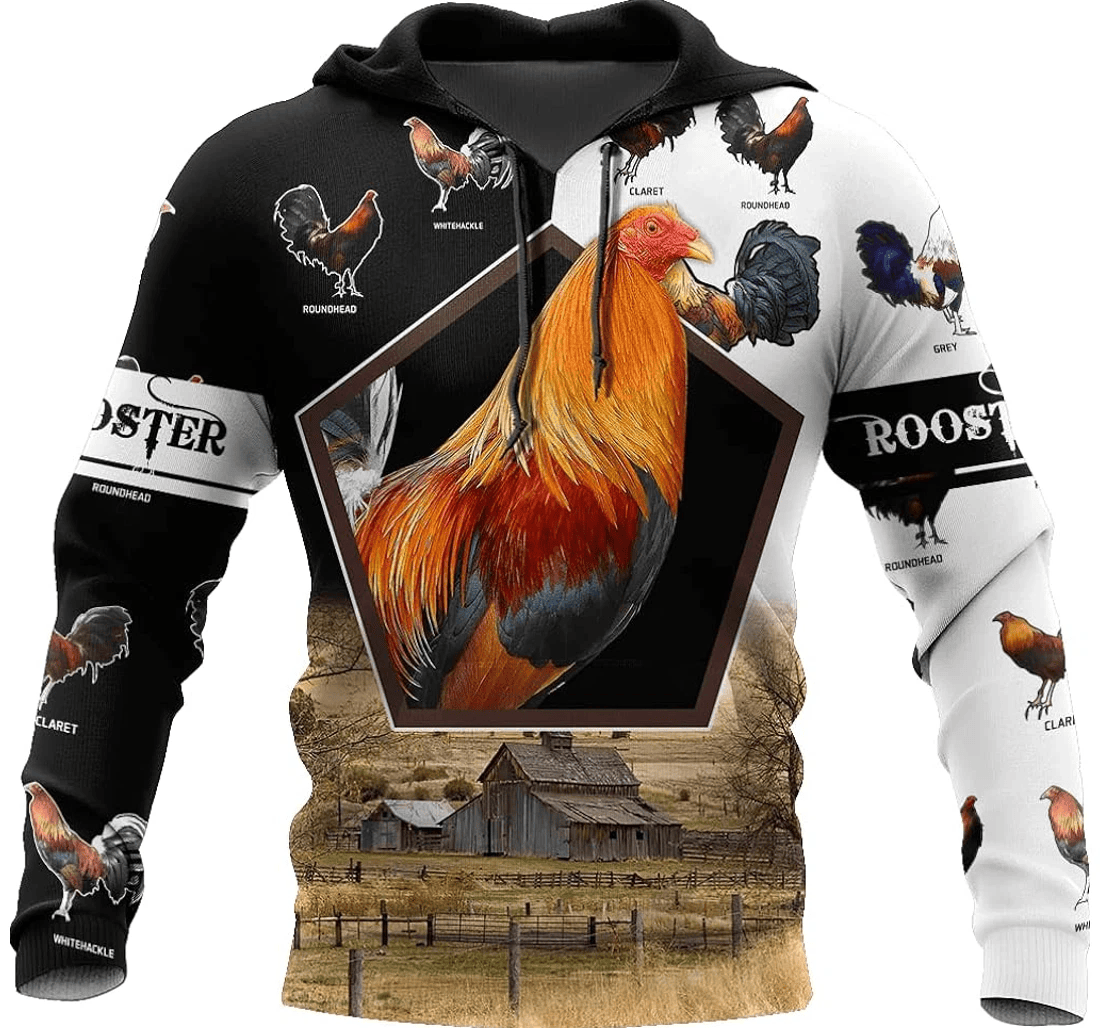 Personalized Rooster Breeds T - 3D Printed Pullover Hoodie