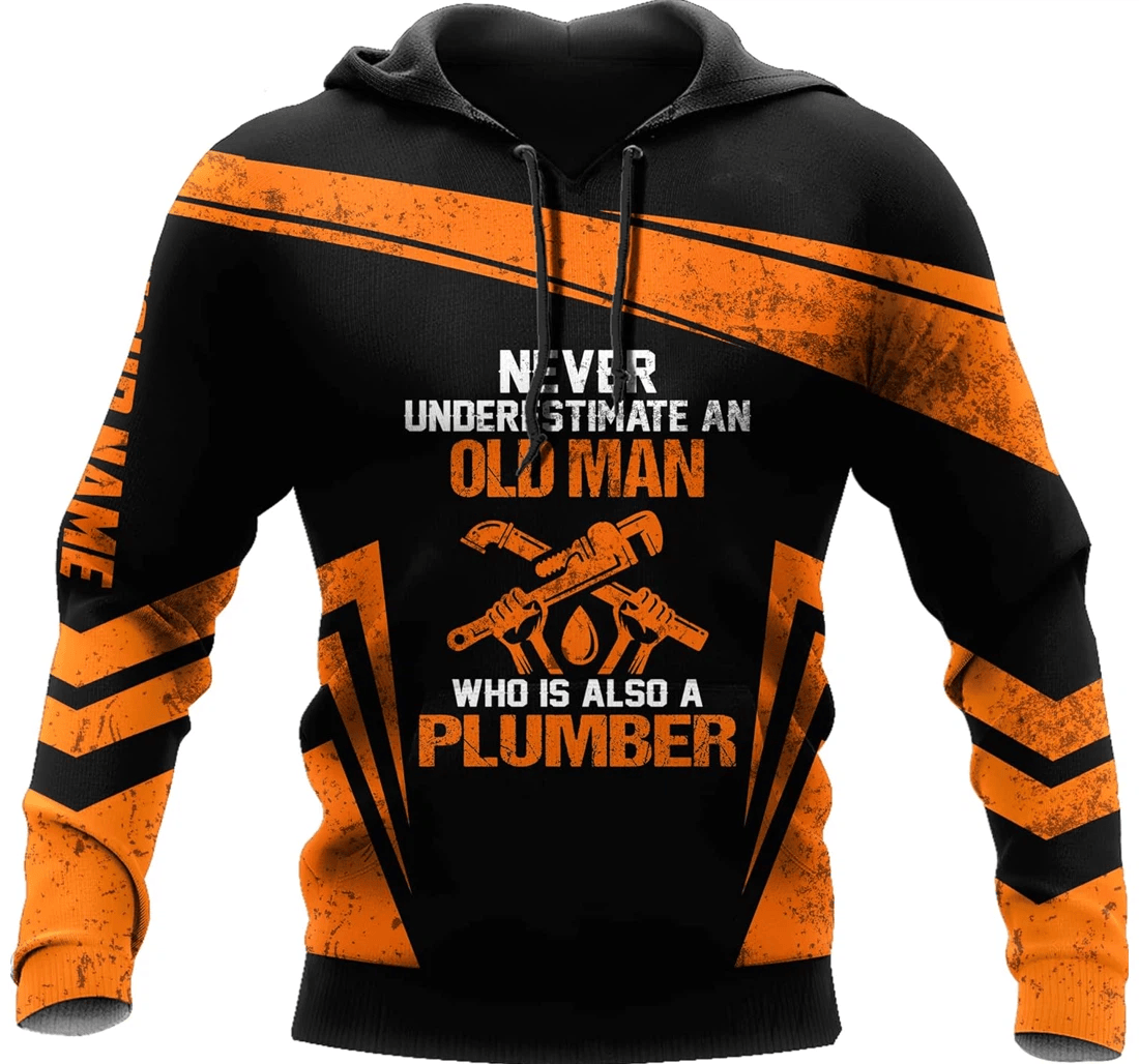 Personalized Plumber Birthday Series - 3D Printed Pullover Hoodie