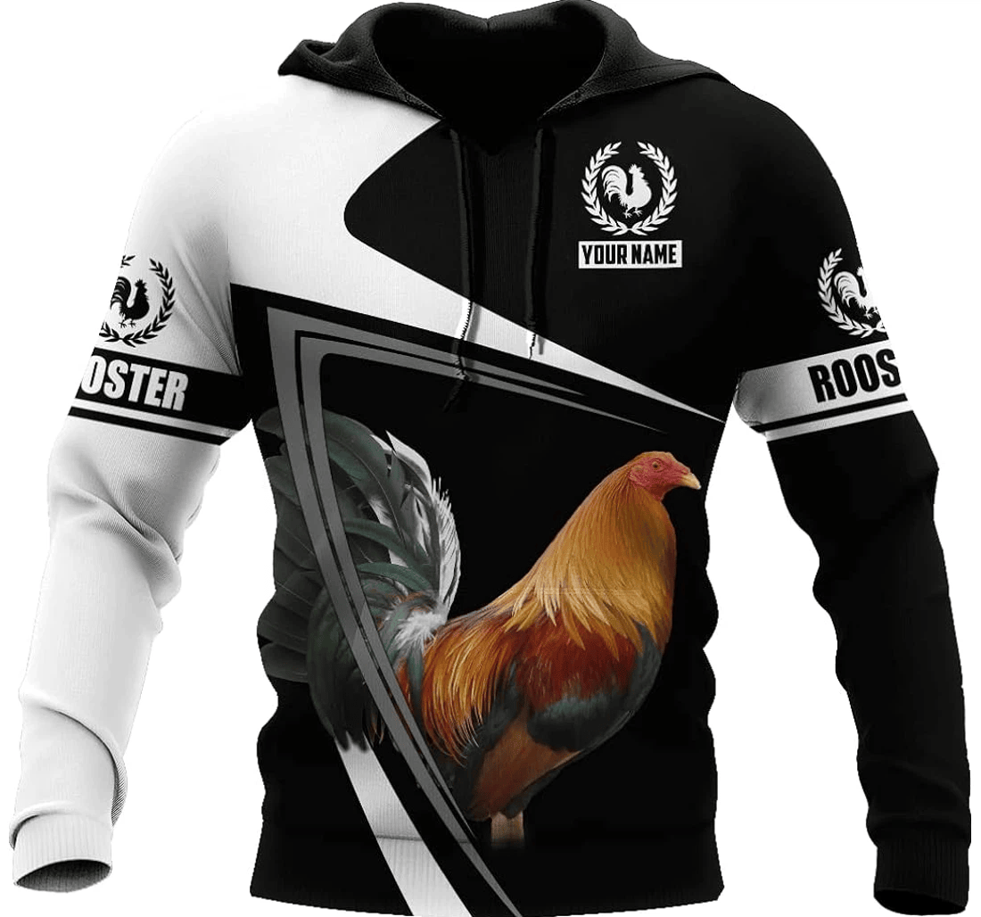 Personalized Rooster Personalized Name T - 3D Printed Pullover Hoodie