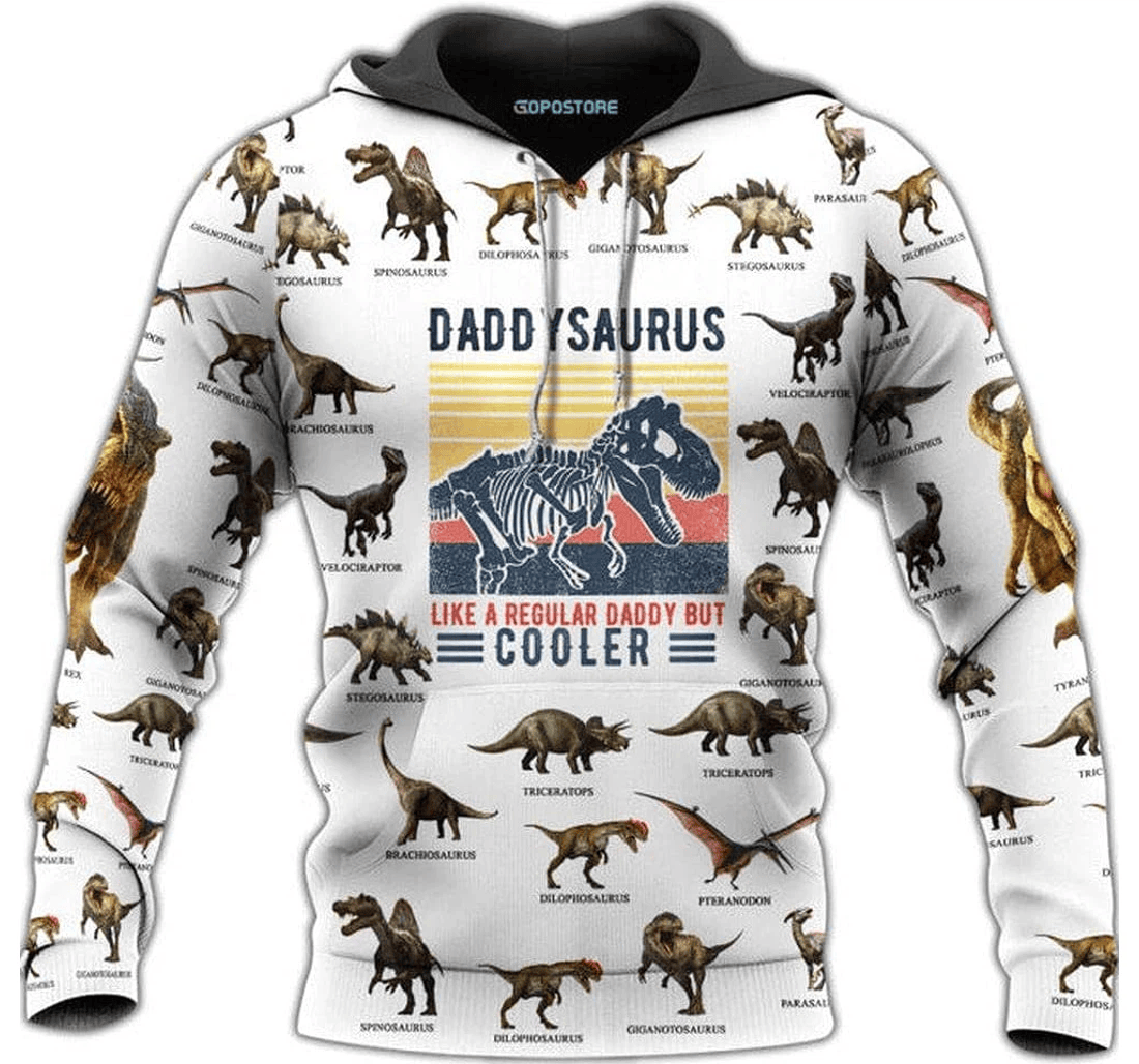 Personalized Daddysaurus Cooler Father Day - 3D Printed Pullover Hoodie