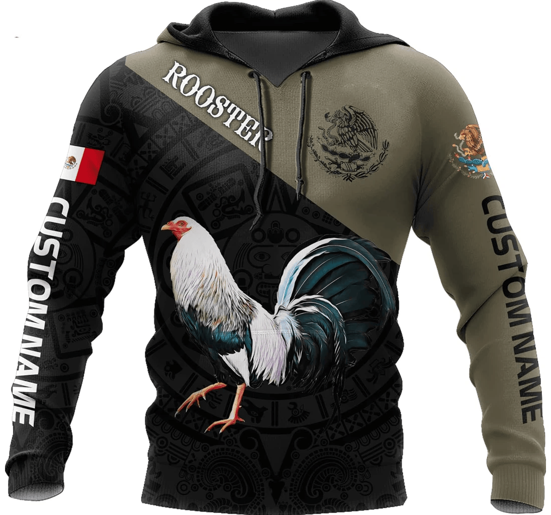 Personalized Rooster T - 3D Printed Pullover Hoodie