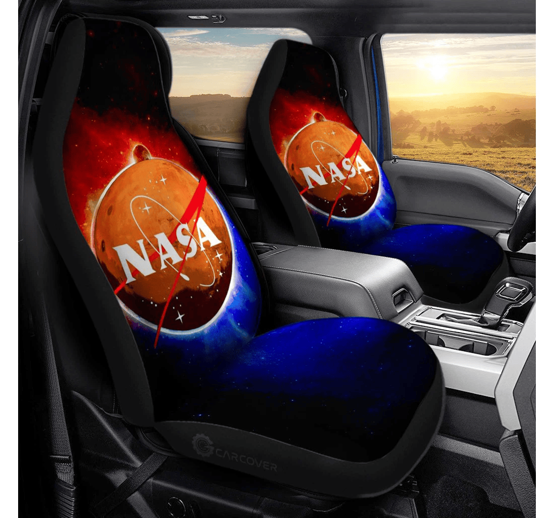 Personalized Nasa Planet Custom Universal Front Car Seat Cover