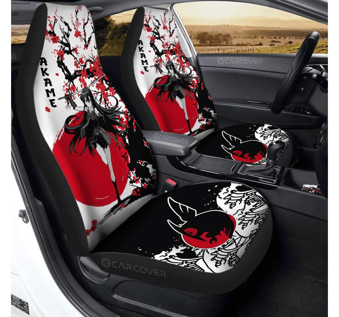 Personalized Akame Custom Akame Ga Kill Anime Universal Front Car Seat Cover