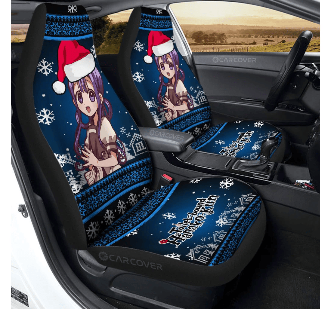 Personalized Akane Aoi Toiletbound Hanakokun Custom Anime Christmas Universal Front Car Seat Cover