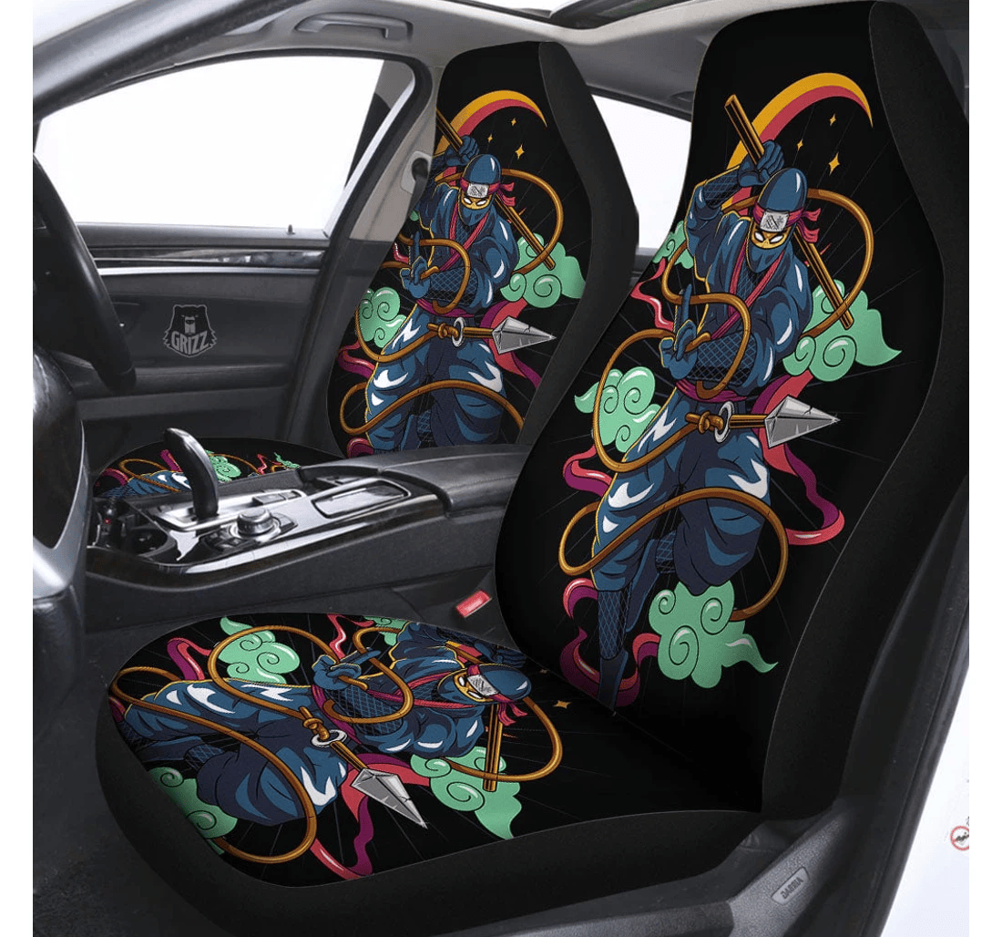 Personalized Warrior Ninja Universal Front Car Seat Cover